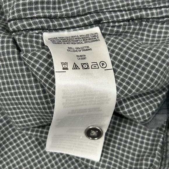 Columbia Two Times Shirt Women’s 1X Gray Check Hooded Pockets Button Down Plus - Picture 7 of 8